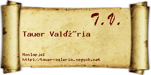 Tauer Valéria névjegykártya